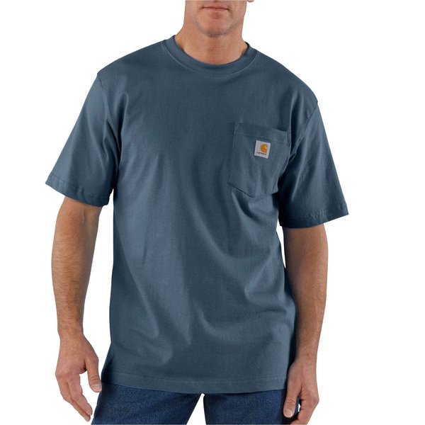 Carhartt Loose Fit Heavyweight Short-Sleeve Pocket T-Shirt, Bluestone, 5XL, REG K87-BLS5XLREG